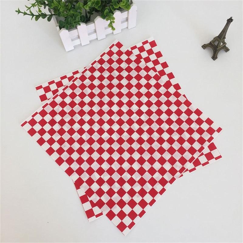 100 Count Food Grade Greaseproof Paper Waterproof Basket Liners Professional Baking Supplies for Festival BBQs