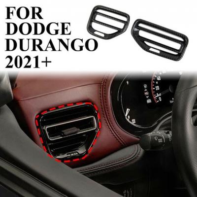 Carbon Fiber Style Dashboard Air Vent Outlet Trim Cover for Dodge Durango +