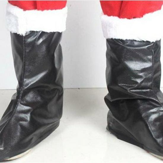 Ručně vyráběný kostým Santa Clause a vánoční dekorace: Kožené boty, Ponožky, Boty pro dospělé a děti