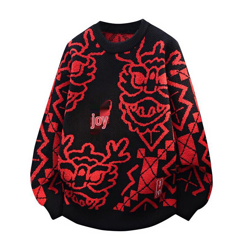 Guochao Festlicher Jacquard-Pullover für Herren