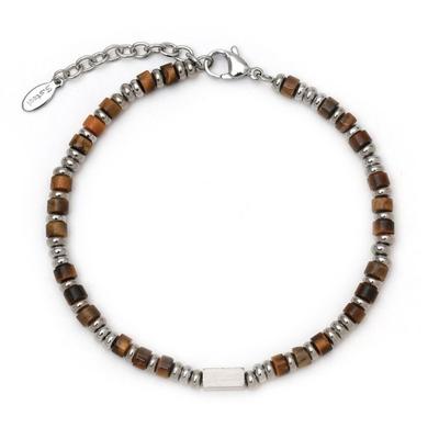 Serenity Tigerauge Tigerauge Steinperlen Stein Bm255B1039 Herren- und Damenarmband