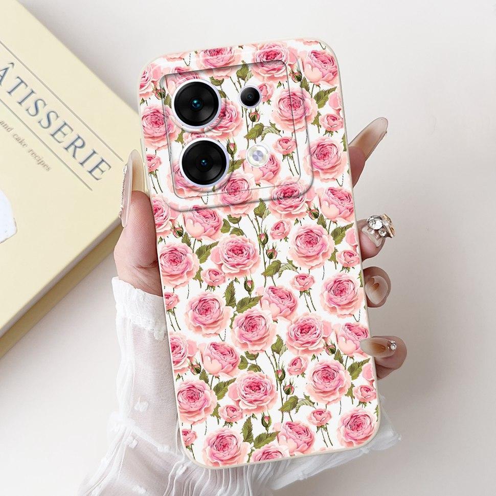 Stilvolle Blumenbemalte Hülle Für Infinix Zero 30 X6731 Case Weiche Silikon Handyhülle Für Infinix Zero 30 Zero30 5G Rückseite