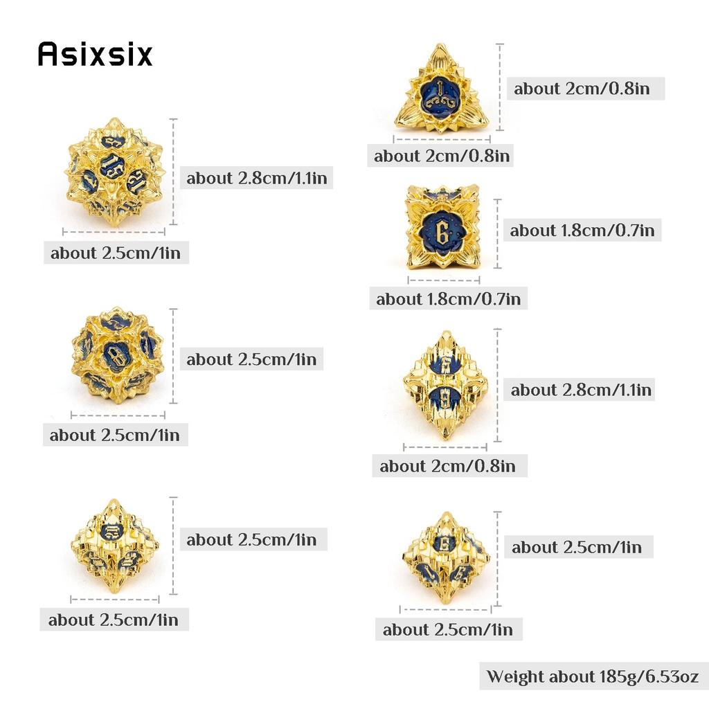 7 sztuk złoty niebieski kwiat lotosu metalowe kostki z litego metalu zestaw kości wielościennych nadaje się do odgrywania ról RPG gra planszowa gra karciana