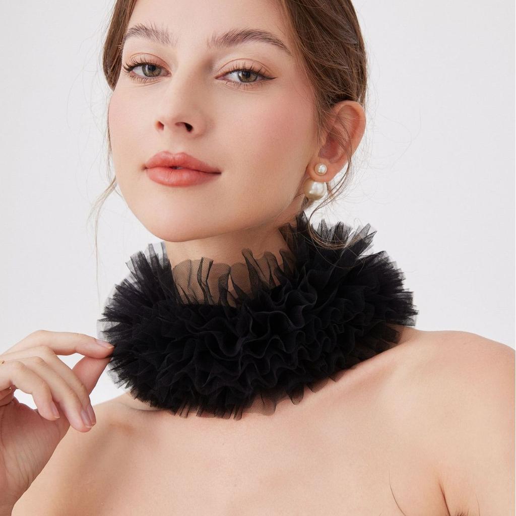 Schnürbarer Abnehmbarer Falscher Kragen Frühling Mädchen Kleidung Schulter Halskette für Hemd Falsche Kragen Schal Bekleidungszubehör