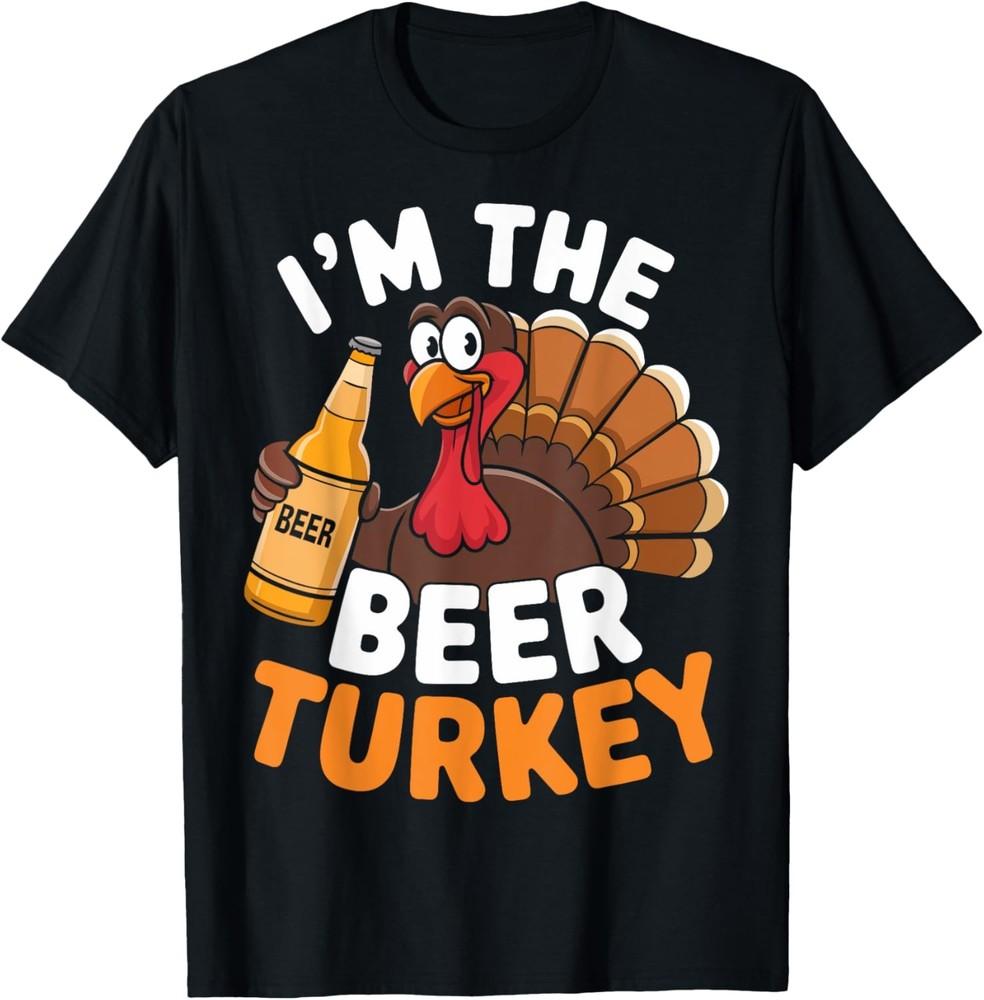 Funny Beer Turkey Drinking Thanksgiving Men Women T-Shirt Unisex T-Shirt S