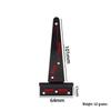 6-Inch T-Shaped Black Iron Door Hinge for Barn Doors - Triangle Slot Bearing Design