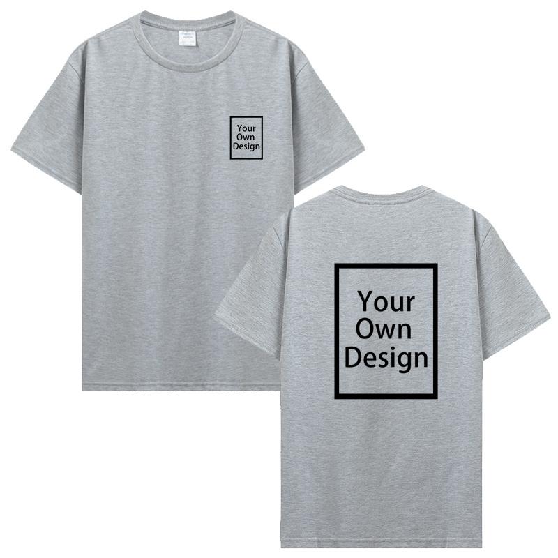 Custom Cotton Customized Print Short Sleeve T Shirt Summer Tops Tees DIY Your Like Photo Or Logo Cotton T-shirt Men Clothing