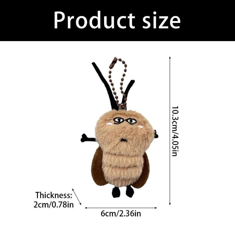Cartoon Cockroach Plush Bag Charm Bag Pendant for Quick Decoration of Backpacks Purses or Luggage Amusing Design