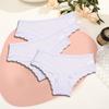 FINETOO 3PCS Women's Lace Panties Sexy Perspective Underwear Briefs Female Solid Color Hollow Out Lingerie Floral Intimates S-XL