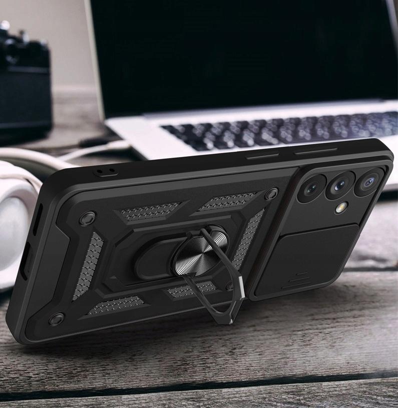 Case for Samsung Galaxy A54 5G ARMOR SLIDE RING BACK + 9H Glass