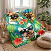 Poodle in Pastel Dreams Theme blanket Lightweight Warm Flannel Blanket Decorative Throw Blanket for Home Decoration