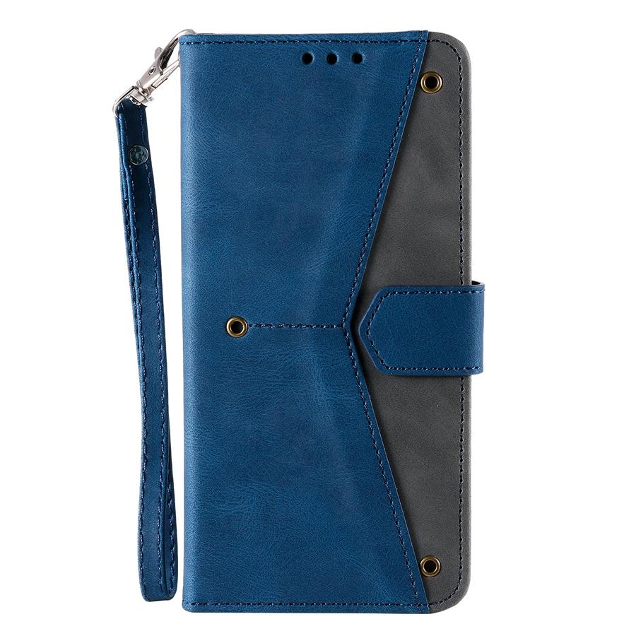 Chic Two-tone Wallet Phone Cases with Card Holder Compatible with iPhone 17 16 15 14 13 12 Samsung Galaxy S25 S24 S23 A56 A55 A54 Handstrap Flip Cover