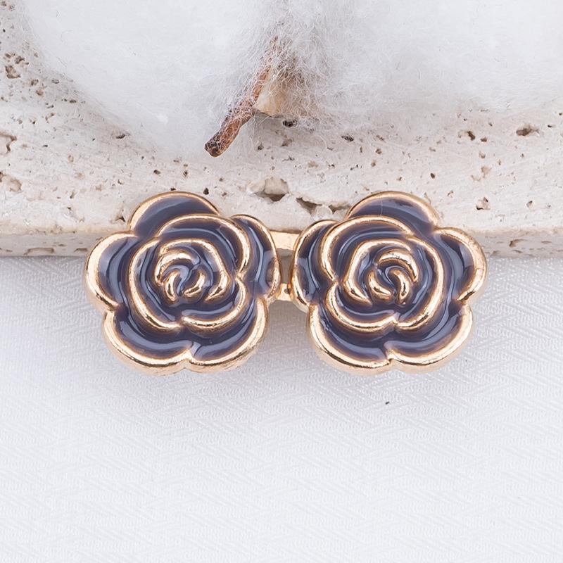 Rose Waist-Cinching Button: Metal-Free, Stitch-Free, Detachable Hook-and-Eye for Jeans