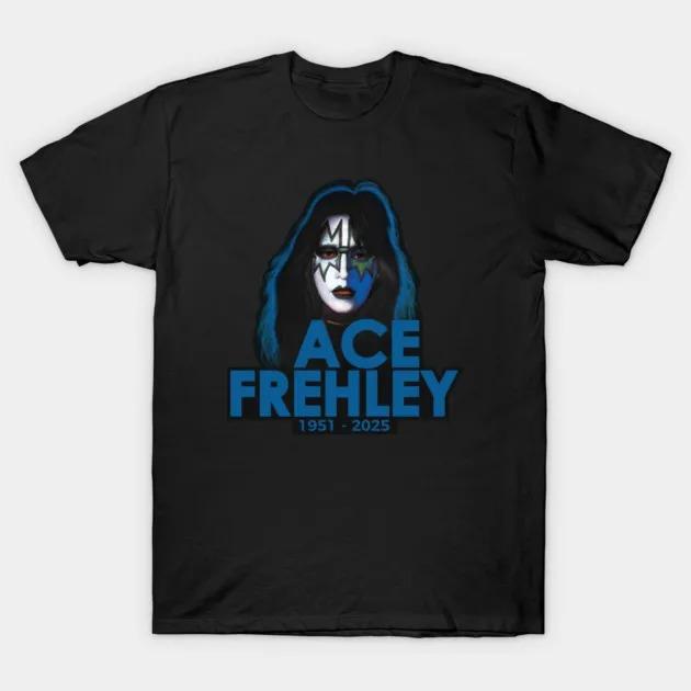 Ace Frehley Kiss's Solo Album Art T-shirt for Men and Women, Featuring A Round-neck Casual Short-sleeved and Comfortable Style