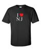 I Heart Love NJ Shirt NEW Jersey The Garden State Black White Red T-Shirt S-5XL
