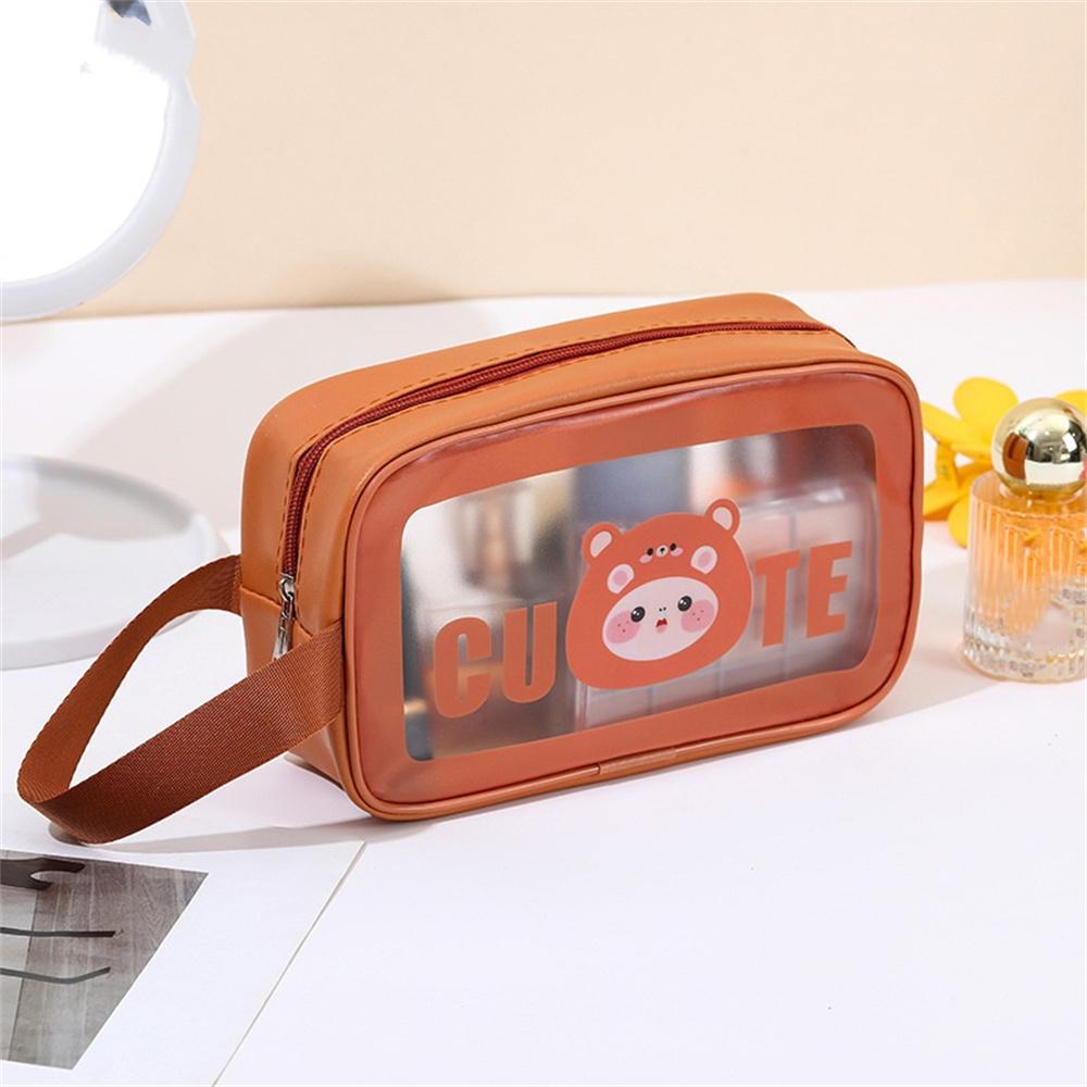 Travel PVC Transparent Makeup Bag Toiletry Storage Bag Swimming Beach Large Capacity Wash Bag Waterproof Portable Cosmetic Pouch