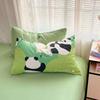 Cartoon Panda Duvet Cover Set Cute Animal Queen Reversible Comforter Cover Set Childrents Teenagers Room Single Bedding 3 Pieces