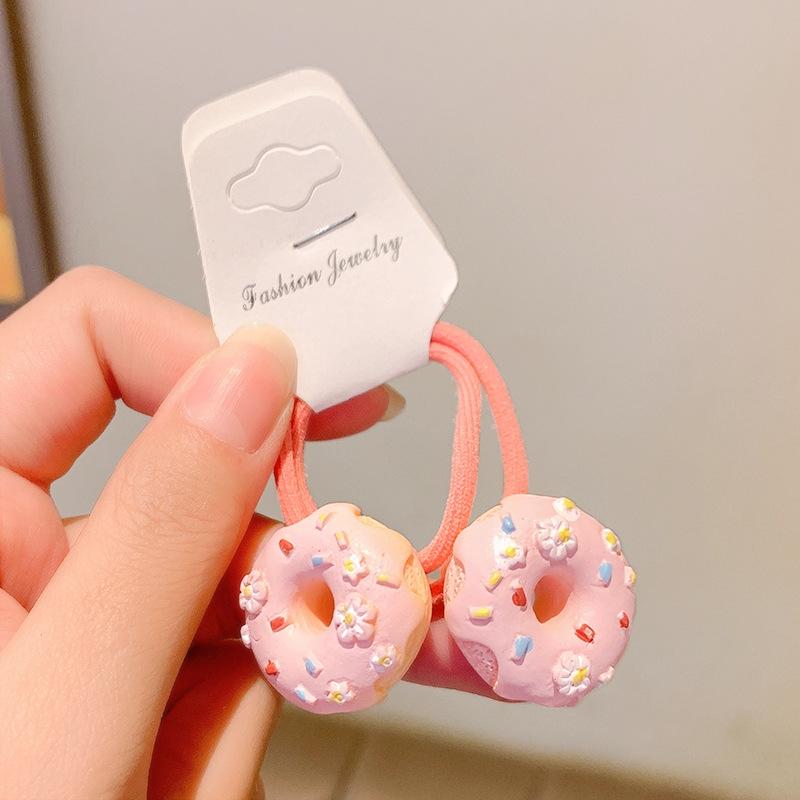 

2 шт./компл., симпатичная повязка для волос для девочек, мини-конфетного цвета, ролевые аксессуары, миниатюрный домашний декор, торт, детская кухня, резинка розовый