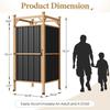 Secure Outdoor Shower Enclosure with Metal Panels, Hooks, and Shelves - Ideal for Pool and Beach Rinsing, Compact Design