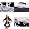French Maid Uniform Costume Black Cosplay Dress For Exotic Roleplay