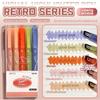 5-Pack Dual-Tip Highlighters with Viewing Window, Suitable for Eye-Friendly Colored Highlighters, Fluorescent Markers, Marking Pens, Highlighting Pens