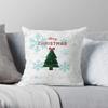 Merry Christmas Decoration Home Pillowcase Cushion Cover Holiday 40X40Cm Modern Living Room Sofa Bed Autumn Hat White
