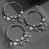 Bracciale Polpo Mondo Marino Con Strass Regolabile Gioiello Unisex Per Regalo Moda
