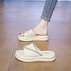 Fashion Women's Wedge Sandals 2025 Summer Wear Fashion Rhindiamond-muffin Thick-soled Increase Women's Slippers
