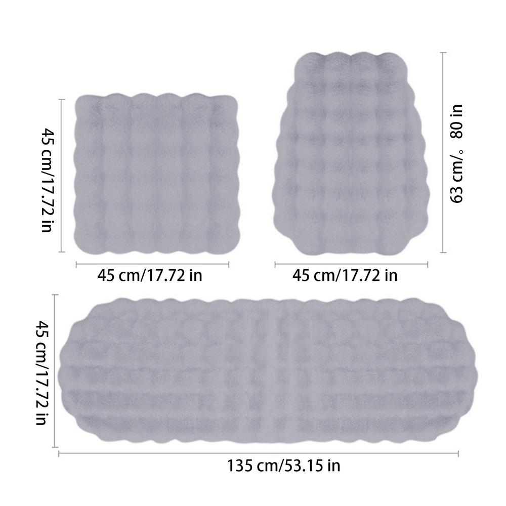 3 buc Puffys pernă auto set pernă scaun auto de iarnă îngroșată caldă pernă de pluș respirabil protector mat pad auto accesor