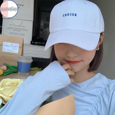 Letter Embroidered Baseball Cap Fashion Trend Versatile Casual Soft Top Curved Brim Sun Protection Baseball Cap