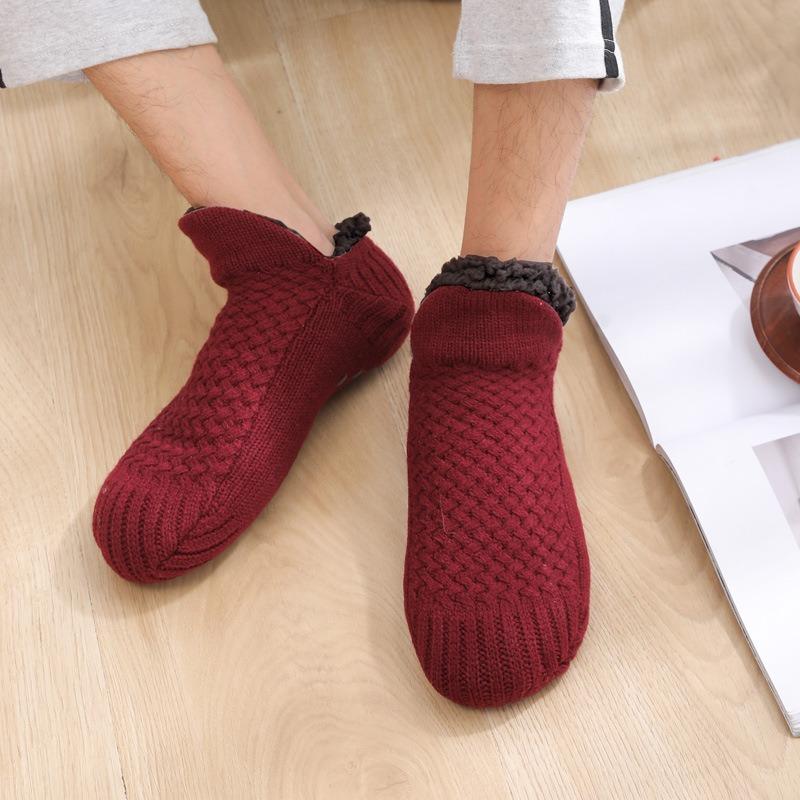 Winter Snow Socks Unisex Thicken Warm Home Bedroom Socks Men and Women Slippers Non-Slip Foot Warmer Carpet Knitted Socks