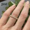 Elegant CZ Bridal Band Round-cut Cubic Zirconia Wedding Ring