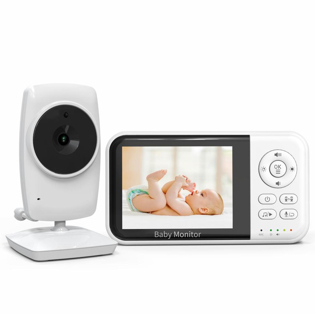 Wireless Night Vision Baby Monitor LCD Audio Video Security Camera 2 Way Talk Feeding Timer Temperature 2100 mAh Battery No WIFI Baby Care Camera