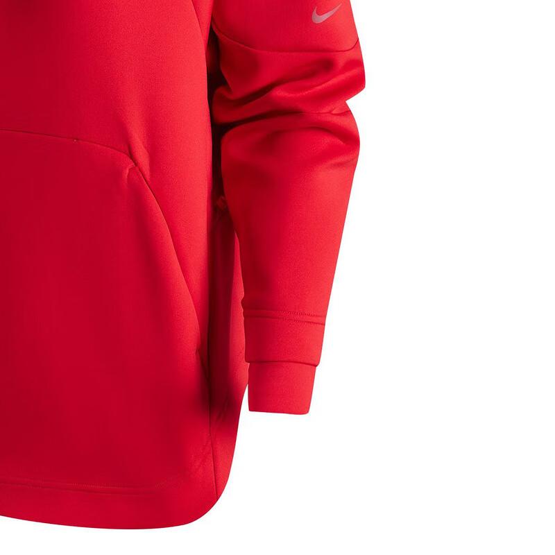 Nike Dri-Fit Solid Logo Casual Knit Hoodie Women hoodies Red FB5226-657