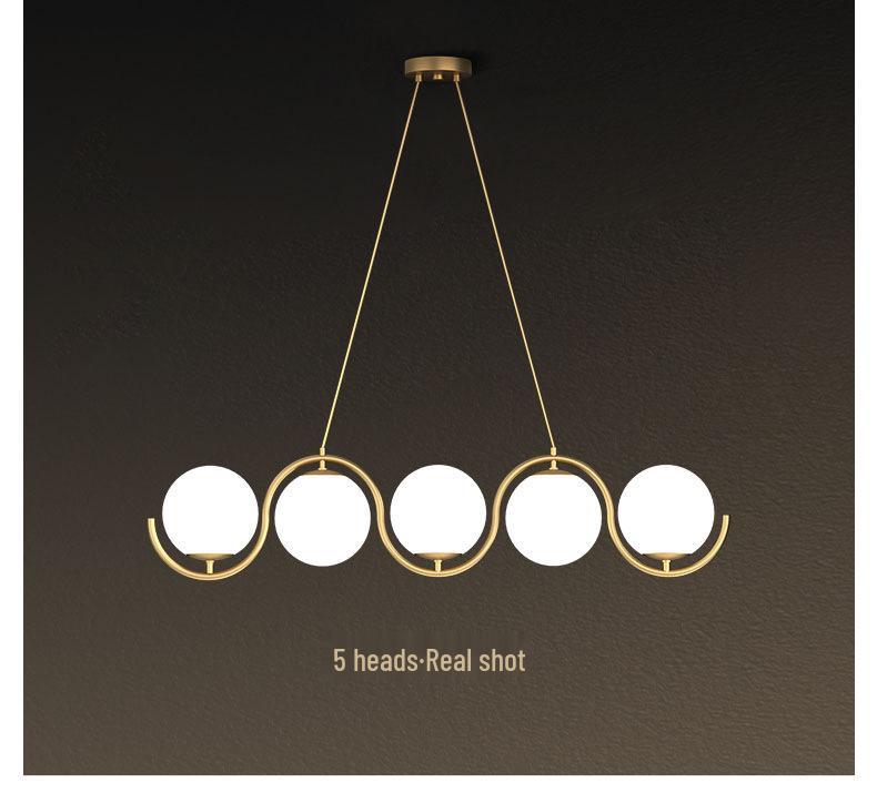 Nordic White Glass Ball Chandelier for Living and Dining Rooms