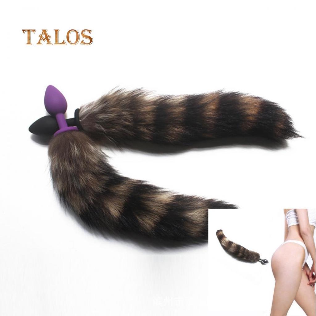 Silikonová anální zátka T-Adult Fox Tail pro dospělé Sexy hračka Masážní přístroj prostaty Sexy hračky