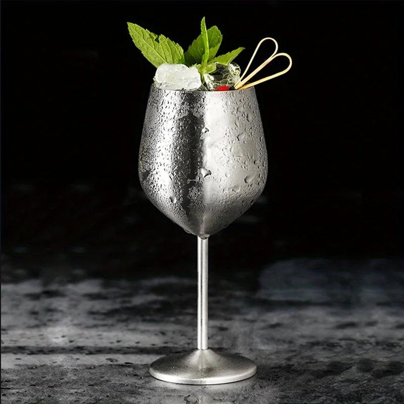

Stainless Steel Wine Glass Champagne Whiskey Wine Glasses 500ml Large Capacity Anti Drop Creative Wine Glass for Home Use