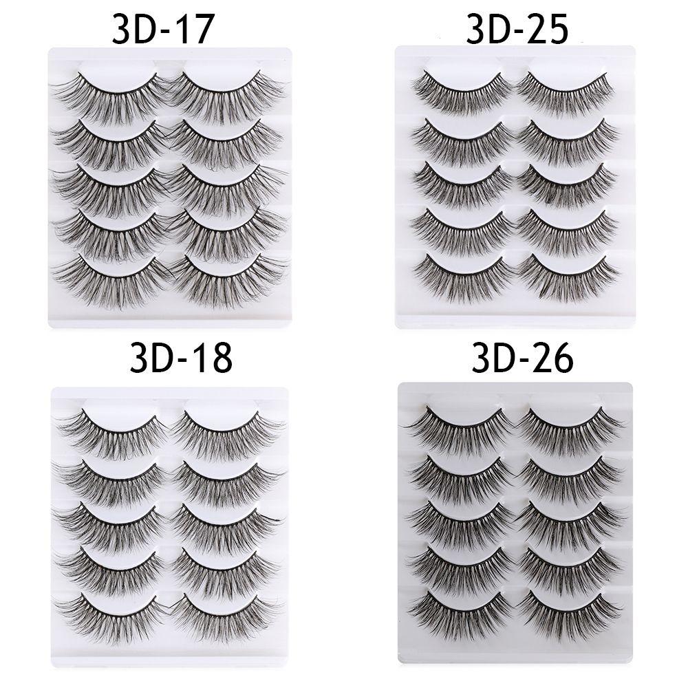 Makeup Tools Wispy Thick Cross False Eyelashes Natural Long  Eye Lash Extension 3D Soft Mink Hair