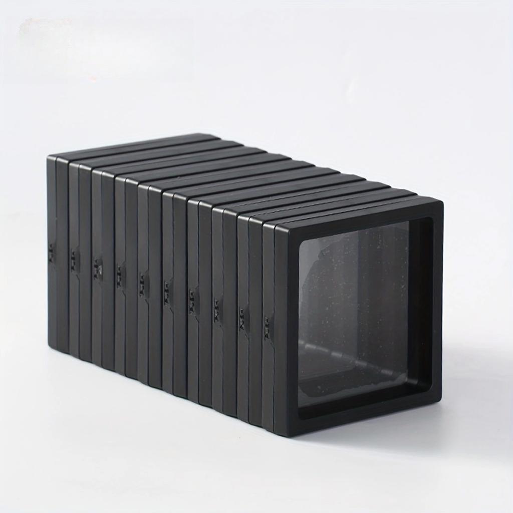Transparent Floating Display Box Pe Film Jewelry Storage Case For Ring Earring Necklace Bracelet Watch Collectible Gift