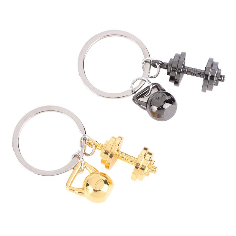 Mini Metall Hantel Schlüsselanhänger Für Mann Doppelhantel Fitnessstudio Werbung Kleines Geschenk Handy Rucksack Hängezubehör Schlüsselanhänger