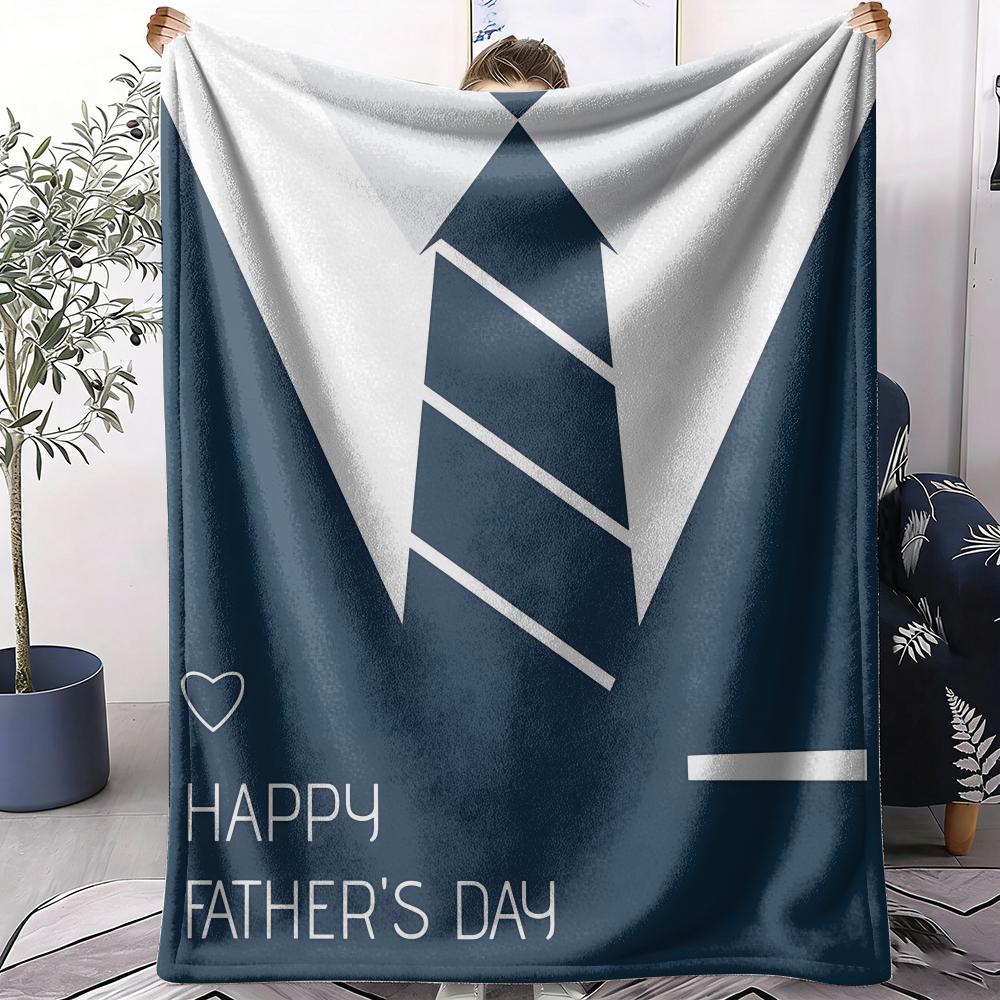 Father's Day Throw Soft Flannel AC Blanket Lightweight Summer Nap Throw Cozy  Blanket for Sofa Bed Travel Home