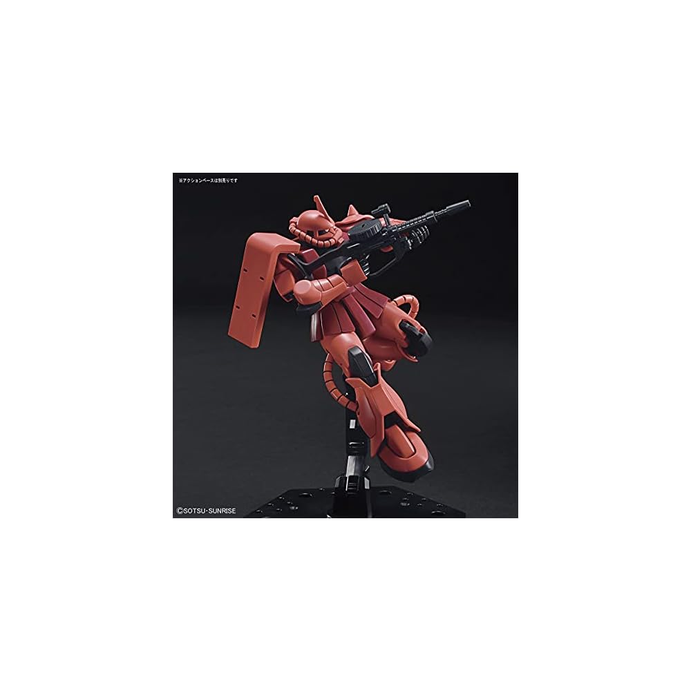 Bandai Spirits HGUC Mobile Suit Gundam Char's Zaku II 1/144 Scale Color-Coded Plastic Model Kit