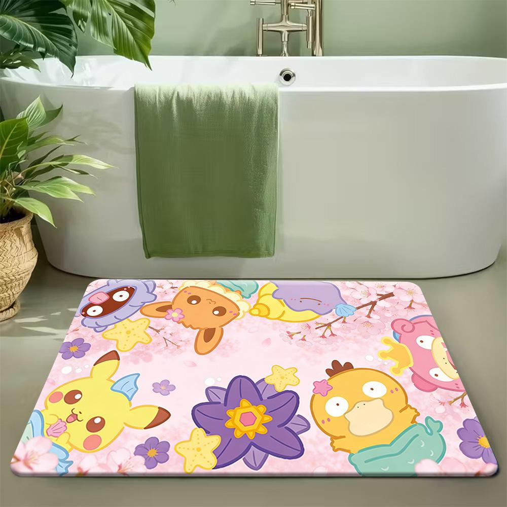 Eevee Tropical Beach Print Doormat Anti-slip Absorbent Floor Mat for Home Entrance Bedroom Living Room Decor