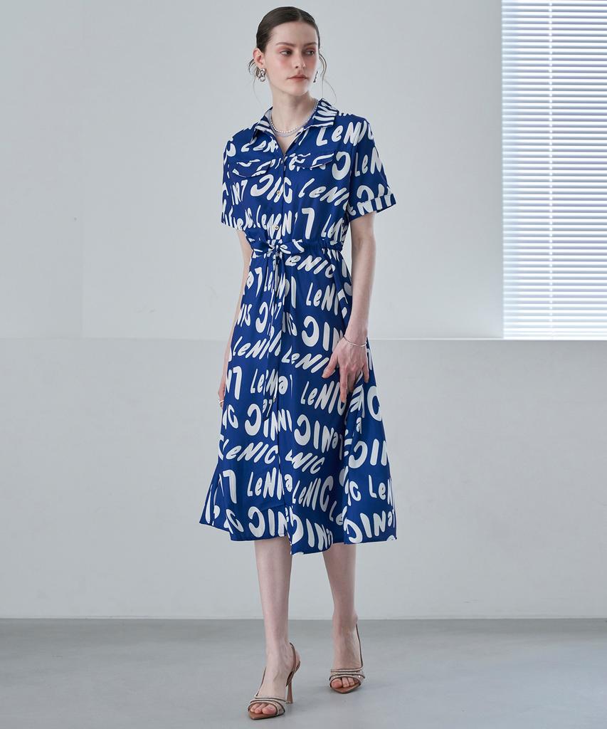 LENIC&MCCOY Logo Short Sleeve Shirt Dress Mm06Op002Fcy