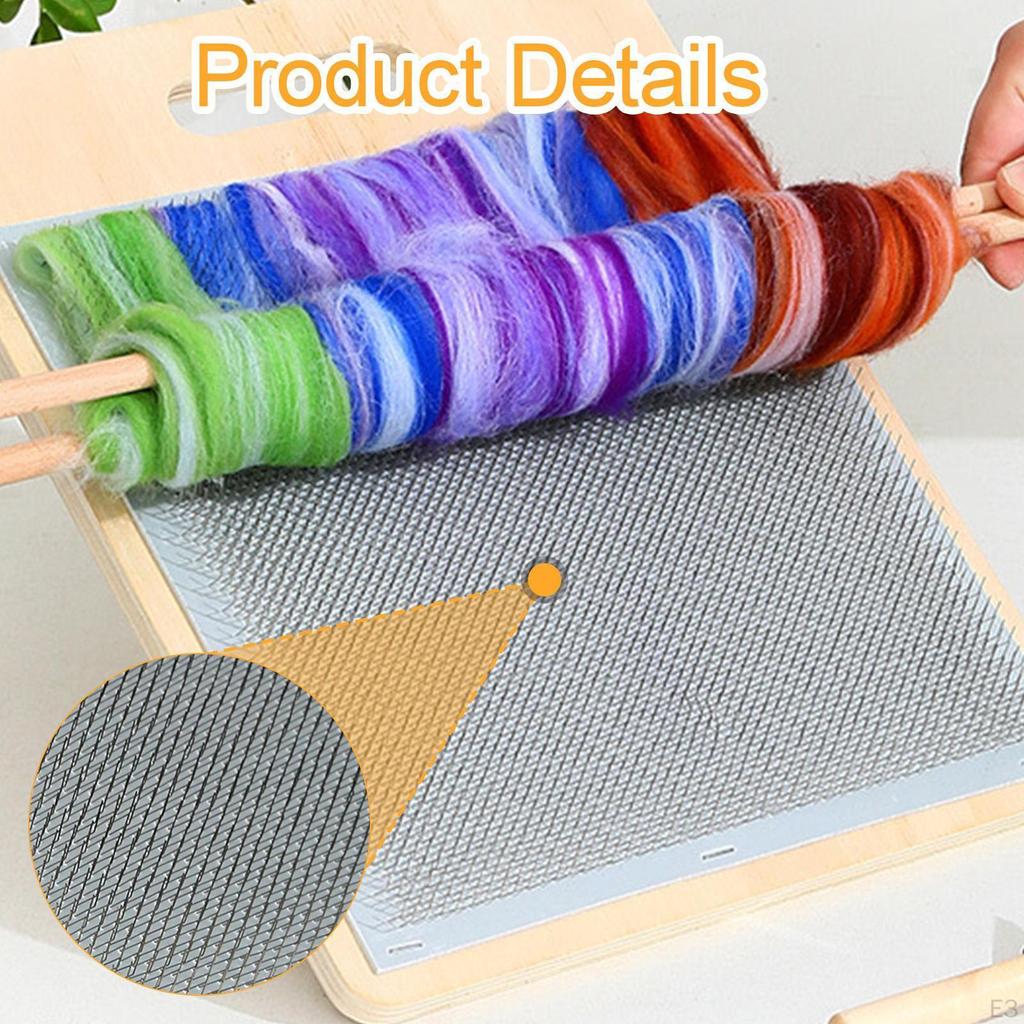 Carding Brush Set for Wool Blending Board, Portable Tool Mixing Colors