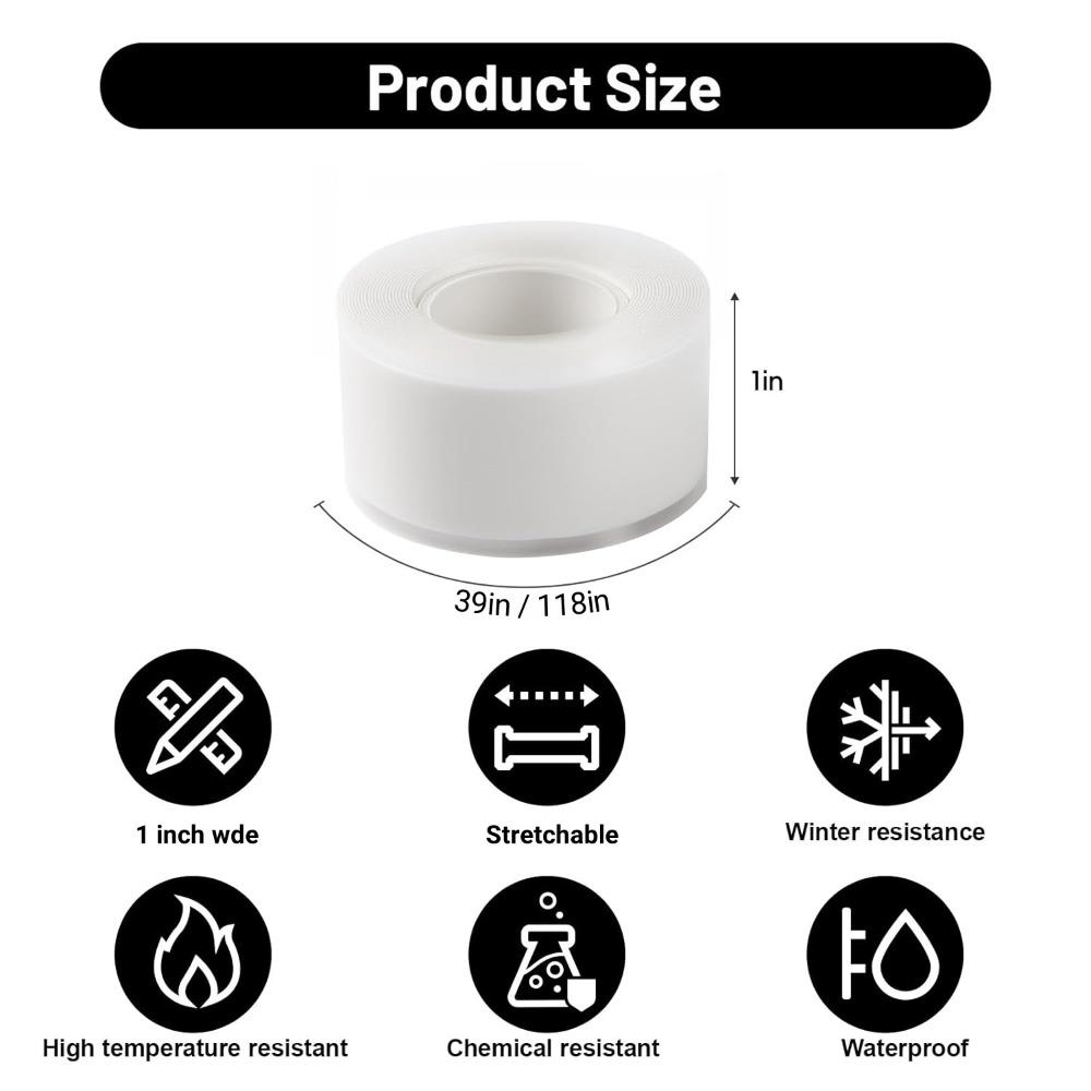 Waterproof Tape Multi Purpose Silicone Rubber Self Adhesive Tape for Water Pipe Leak Proof & Emergency Wire Insulation Repair