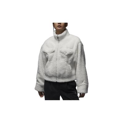 Veste Décontractée à Col Montant Couleur Unie Veste Femme Blanche FD7169-133