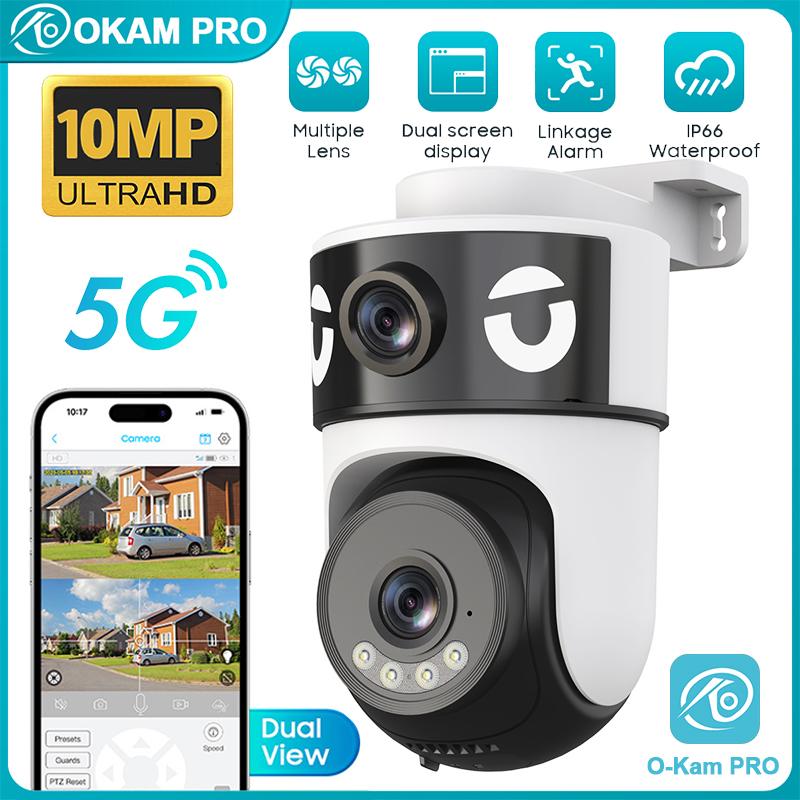 OKAM PRO Home Security Camera HD 5MP 5G WiFi IP CCTV PIR Mobile Tracking Color Night Vision Two-Way Intercom AI Smart Camera