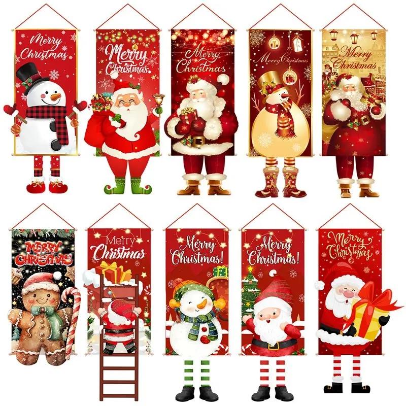 Merry Christmas Hanging Flag Christmas Decorations For Home 2026 Christmas Door Banner Xmas Gifts Navidad Happy New Year 2026