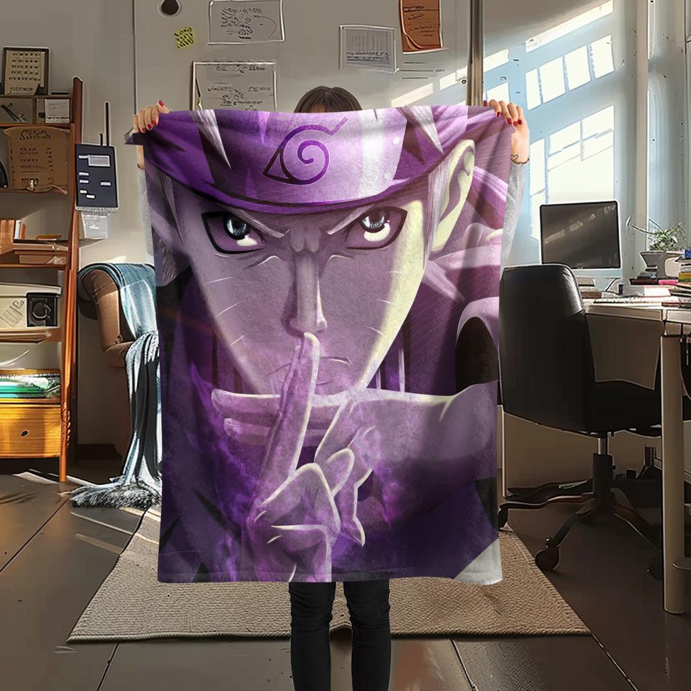 Naruto Anime Naruto Pattern Flannel Blanket, High Quality Comfortable for All Seasons, Home Decor, Warmth and Comfort, Perfect for Gifts.